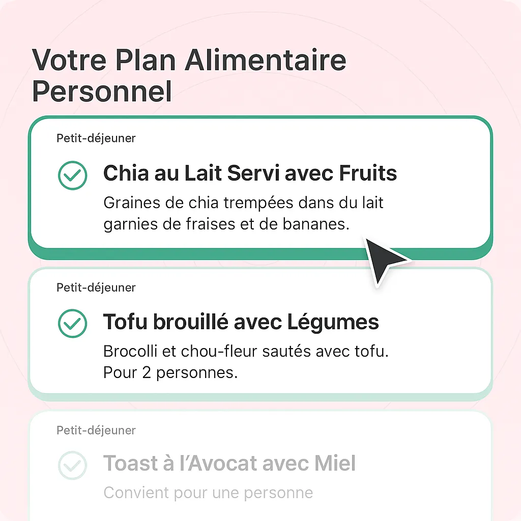 28-दिवसीय वजन घटाने भोजन योजना कैलेंडर इंटरफ़ace