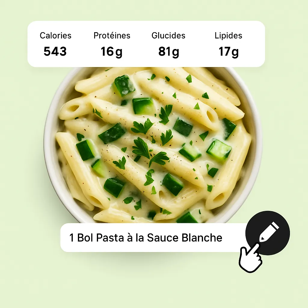 Pregnancy meal logging avec photo, voice, et text options