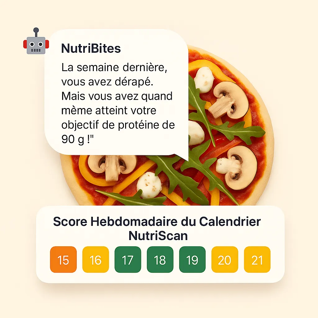 Interface de quiz et de définition d'objectifs de planification de régime